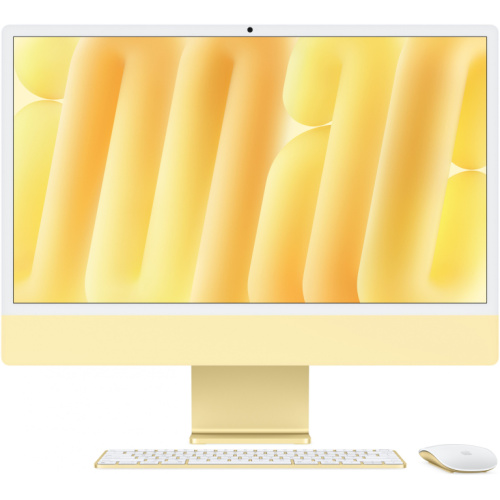 iMac Z1EL 59.62cm 23.5Zoll Standardglas M4 10C CPU/10C GPU/16C N.E. 16GB 512GB SSD Gbit Eth MM NumKey TID DE Gelb