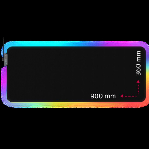 Lorgar Steller 919, Gaming mouse pad, High-speed surface, anti-slip rubber base, RGB backlight, USB connection, Lorgar WP Gameware support, size: 900mm x 360mm x 3mm, weight 0.635kg