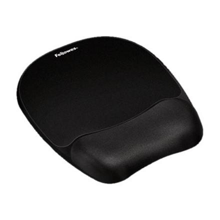 Fellowes | Mouse pad with wrist pillow | 202 x 235 x 25.4 mm | Black 9176501