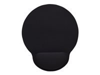 MANHATTAN Wrist-Rest Mouse Pad Ergonomically designed Combats fatigue Non-slip base Soft wrist support feels like gel black