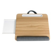 Techly Bamboo Portable Laptop Desk Stand with Padded Base and Tablet Stand