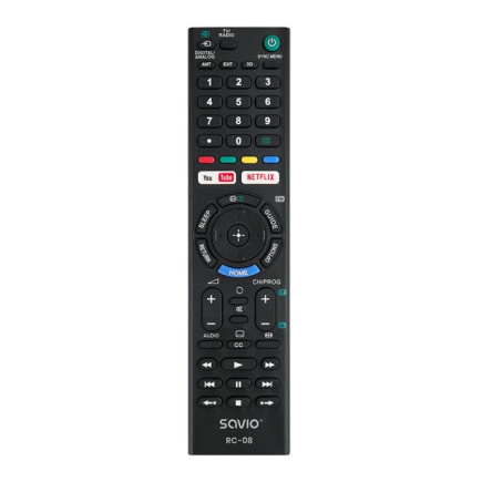 Savio RC-08, Sony TV, must - Teleri asenduspult / TVPUSARC08