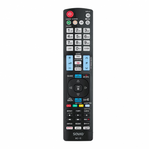 Savio RC-11 remote control IR Wireless TV Press buttons