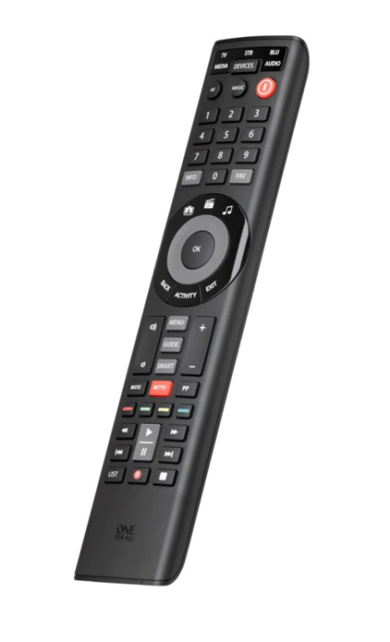 One For All Smart Control 5 remote control DTT, DVD/Blu-ray, Game console, Home cinema system, IPTV, SAT, TNT, TV Press buttons