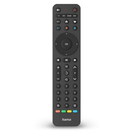 Hama 4-in-1 Universal TV Remote Control, must - Universaalne juhtimispult / 00221053 Hama 4-in-1 Universal TV Remote Control, must - Universaalne juhtimispult / 00221053