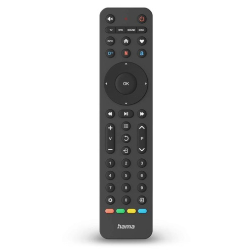 Hama 4-in-1 Universal TV Remote Control, must - Universaalne juhtimispult / 00221053