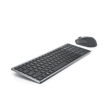 Dell Wireless Keyboard and Mouse KM7120W - Keyboard and mouse set - wireless - 2.4 GHz, Bluetooth 5.0 - QWERTY - ENG/RUS - titan grey 