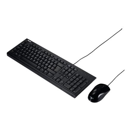 Asus | U2000 | Black | Keyboard and Mouse Set | Wired | Mouse included | EN | Black | 585 g