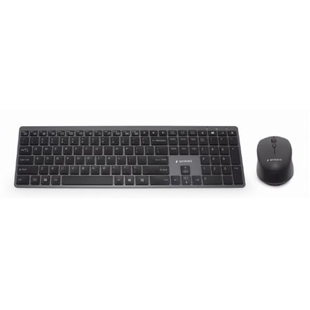 Gembird | Backlight Pro Business Slim wireless desktop set | KBS-ECLIPSE-M500 | Keyboard and Mouse Set | Wireless | Mouse included | US | Black