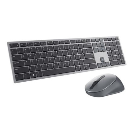 Dell Premier Multi-Device Keyboard and Mouse | KM7321W | Keyboard and Mouse Set | Wireless | Ukrainian | Titanium Gray | 2.4 GHz, Bluetooth 5.0
