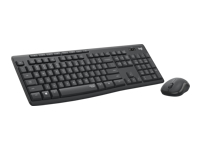 Logitech MK295 Silent - Keyboard and mouse set - wireless - 2.4 GHz - ENG/RUS - graphite 