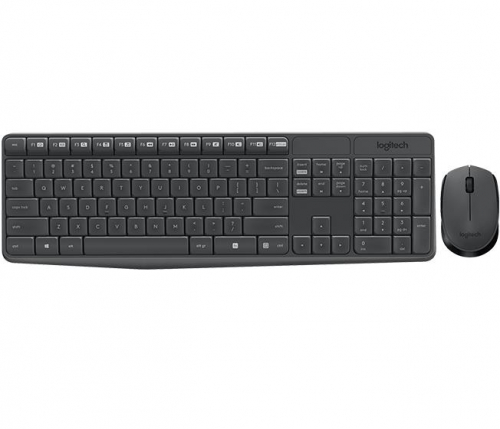  Logitech MK235 - Keyboard and mouse set - wireless - 2.4 GHz - ENG/Rus