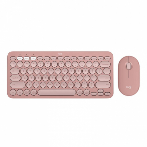 Logitech Pebble 2 Combo, US, roosa - Juhtmevaba klaviatuur ja hiir / 920-012241