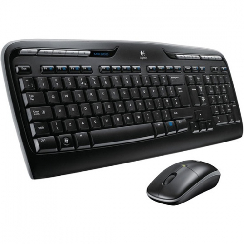 Logitech Wireless Combo MK330 - Keyboard and mouse set - wireless - 2.4 GHz - Eng/Rus - black 