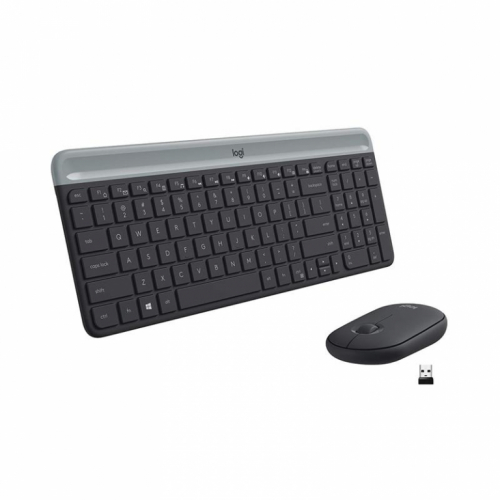 Logitech MK470 Slim Combo, US, must - Juhtmevaba klaviatuur + hiir / 920-009204