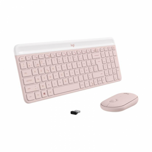 Logitech Slim Combo MK470, US, roosa - Juhtmevaba klaviatuur + hiir / 920-011322