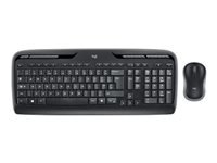 Logitech Wireless Combo MK330 - Keyboard and mouse set - wireless - 2.4 GHz - QWERTY - Nordic - black 
