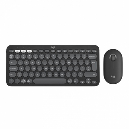 Logitech Pebble 2 Combo, SWE, must - Juhtmevaba klaviatuur ja hiir / 920-012257