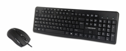 Esperanza EK137 set - USB keyboard + mouse Black