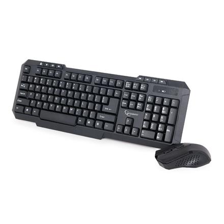 Gembird | Desktop Set | KBS-WM-02 | Keyboard and Mouse Set | Wireless | Mouse included | US | Black | USB | US | 450 g | Numeric keypad | Wireless connection