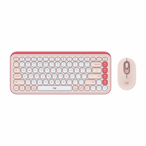 Logitech POP Icon Combo, US, roosa/valge - Juhtmevaba desktop / 920-013142