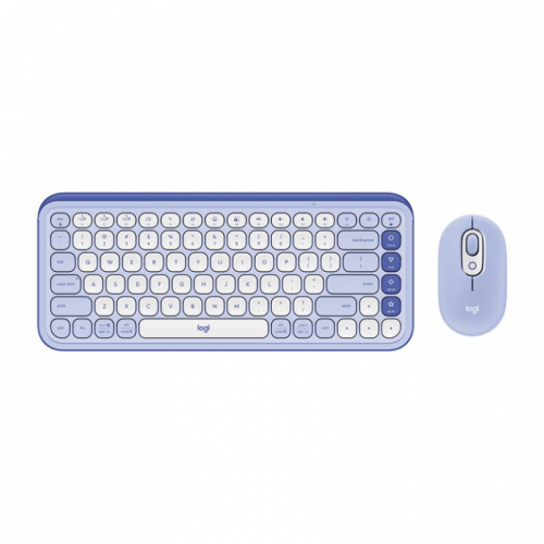 Logitech POP Icon Combo, US, lilla/valge - Juhtmevaba desktop / 920-013078