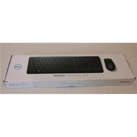 Taastatud. Dell Keyboard and Mouse KM3322W Wireless US International, REFURBISHED | Dell Keyboard and Mouse | KM3322W | Keyboard and Mouse Set | Wireless | Batteries included | US | REFURBISHED | Black | Wireless connection