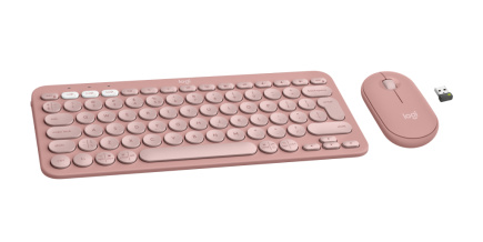 Logitech Mouse and keyboard set 920-012241 / Pebble 2 Combo Pink