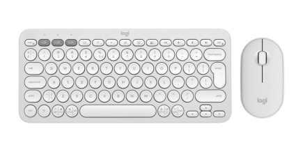 Logitech Mouse and keyboard set 920-012240 / Pebble 2 Combo White