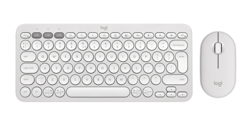 Logitech Mouse and keyboard set 920-012240 / Pebble 2 Combo White