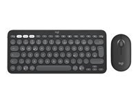 LOGITECH Pebble 2 Combo Keyboard and mouse set wireless Bluetooth LE tonal white