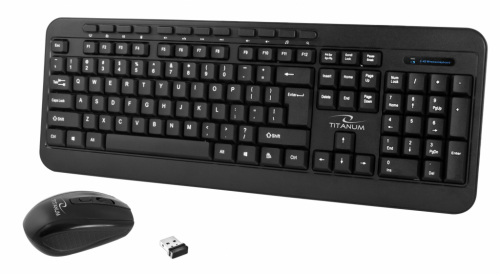 TITANUM TK108 Keyboard + USB mouse Black