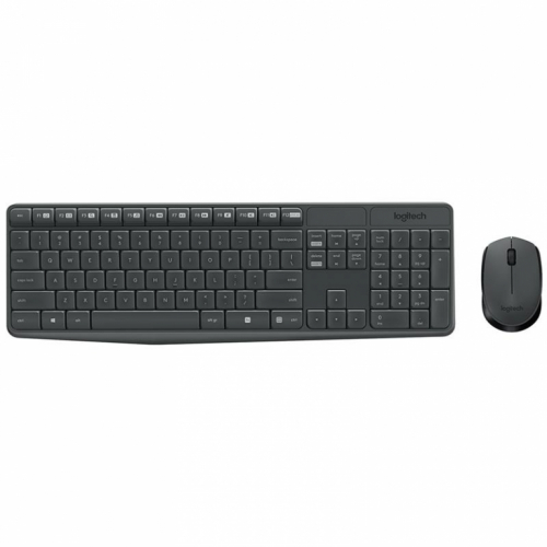 Logitech MK235, US, must - Juhtmevaba klaviatuur + hiir / 920-007931