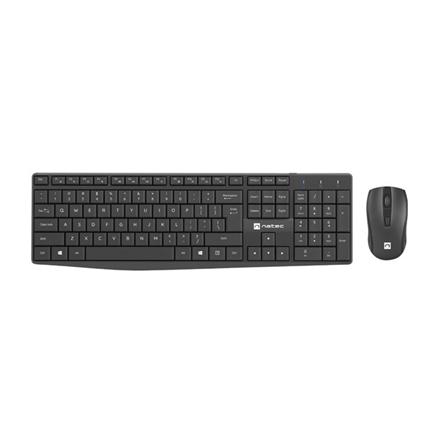 Natec | Keyboard and Mouse | Squid 2in1 Bundle | Keyboard and Mouse Set | Wireless | US | Black | Wireless connection