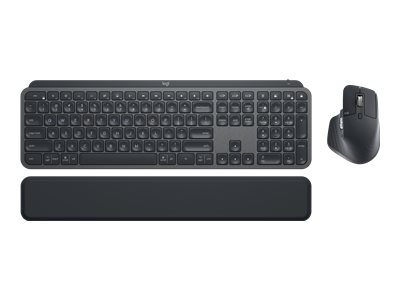 Logitech MX Keys Combo for Business - Keyboard and mouse set - backlit - wireless - Bluetooth LE - QWERTY - Pan Nordic - graphite 