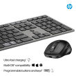 HP 720 Wireless Mouse Keyboard Combo - Multi-Device, Dual-Mode, Programmable, Rechargeable, 4000 dpi - Nightfall Black - ENG
