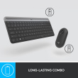 Logitech Slim Combo MK470, SWE, hall - Juhtmevaba klaviatuur + hiir / 920-009200 Nordic