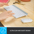 Logitech Slim Combo MK470, SWE, valge - Juhtmevaba klaviatuur + hiir / 920-009201 Nordic