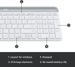 Logitech Slim Combo MK470, SWE, valge - Juhtmevaba klaviatuur + hiir / 920-009201 Nordic
