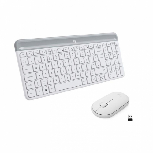 Logitech Slim Combo MK470, SWE, valge - Juhtmevaba klaviatuur + hiir / 920-009201 Nordic