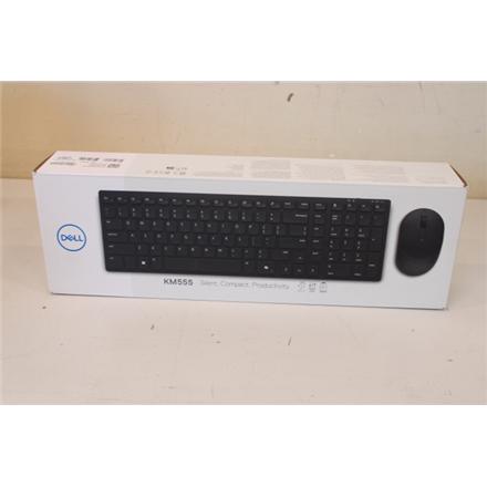 Taastatud. Dell Silent Keyboard and Mouse - KM555 - Estonian (QWERTY) | Dell | Silent Keyboard and Mouse | KM555 | Keyboard and Mouse Set | Wireless | Estonian (QWERTY) | UNPACKED | Black | 2.4 GHz, Bluetooth 5.1 | Wireless connection