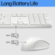 HP 655 Wireless Mouse Keyboard Combo - White - Nordic