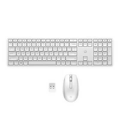 HP 655 Wireless Mouse Keyboard Combo - White - Nordic