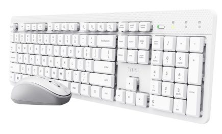 Trust Ody II keyboard Mouse included Home/Office RF Wireless QWERTY US English White