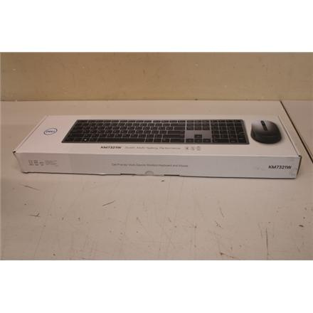 Taastatud.  | Dell | Premier Multi-Device Keyboard and Mouse | KM7321W | Wireless | Wireless (2.4 GHz), Bluetooth 5.0 | Batteries included | US International (QWERTY) | DAMAGED PACKAGING, REFURBISHED | Titan grey | Wireless connection
