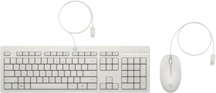 HP 225 Wired Mouse and Keyboard Combo Cashmere White