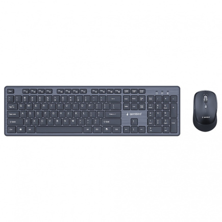 Gembird KBS-WCH-04 Wireless desktop set (keyboard + mouse), black, US-layout