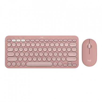 Logitech Pebble 2 Combo, US, roosa - Juhtmevaba klaviatuur ja hiir / 920-012241
