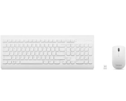 Lenovo GX30W75336 keyboard Mouse included Universal USB + Bluetooth QWERTY White