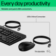 HP 225 G2 USB Wired Mouse Keyboard Combo, Copilot Key - Black - ESTONIAN